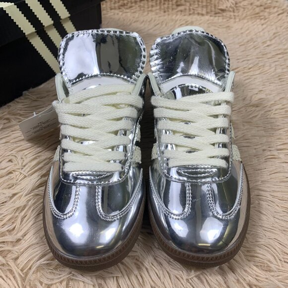 New Adidas Samba x Wales Bonner Silver Metallic Women Sneaker - Picture 2 of 7